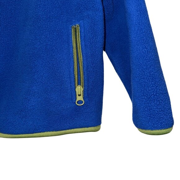 Old Navy Kids Fleece Pullover Jacket With Zipper Pockets Blue & Green Size 4T - Picture 4 of 7